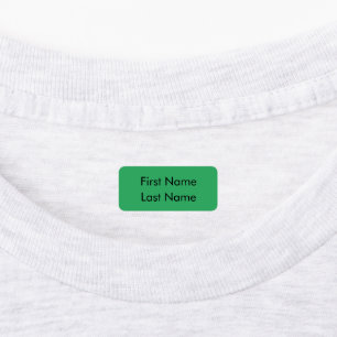 Clothing Label - Green Background