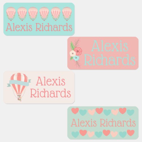 Clothing Labels for School _ Hot Air Balloons