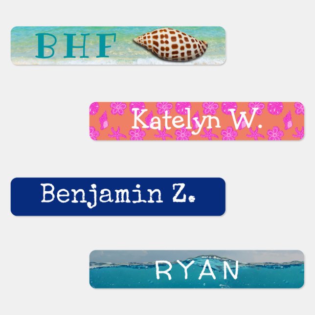Clothing Labels Ocean Personalized Boys Girls (Group)