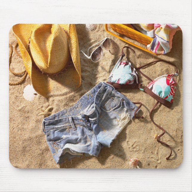 Clothing Left Behind On Beach Mouse Pad (Front)