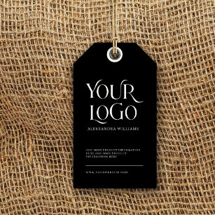 GICOHI 100pcs Custom Your Logo/Text Hang Tags,Personalized Your Own Design Tags for Clothes, Small Business,Gifts and Favors