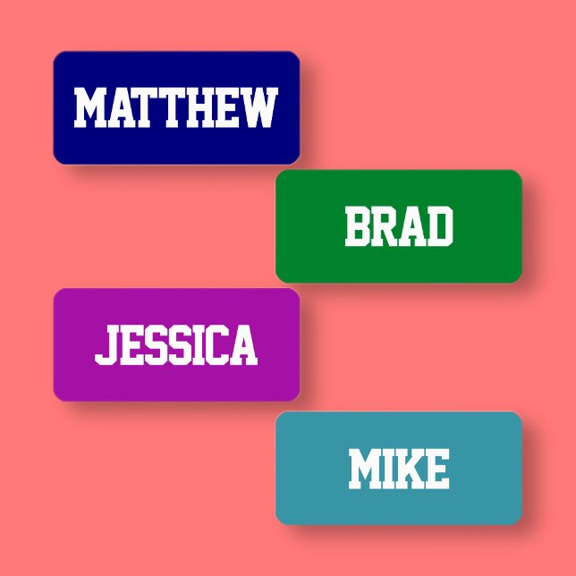 Clothing Names White on Multiple Colors Labels (Creator Uploaded)