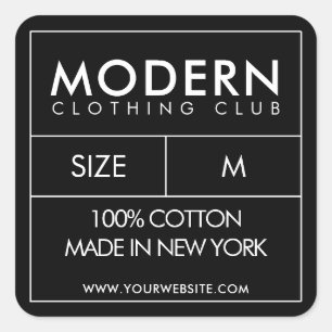 Clothing Neck Label Stickers Design