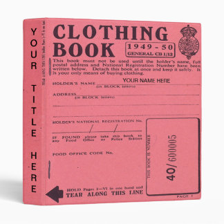 clothing ration book binder