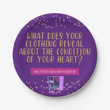 Clothing Reveals Your Heart Paper Plate