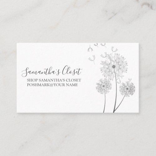 Clothing Seller Delicate Flowers Business Card