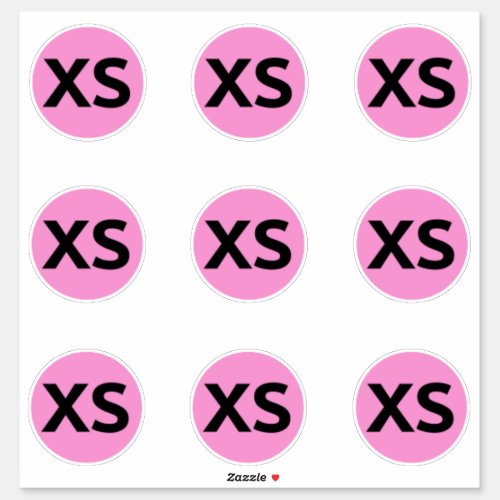 Clothing Size Stickers Labels
