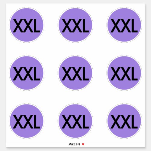 Clothing Size Stickers Labels