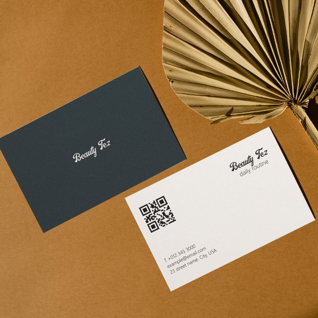 Clothing Store Black White Gray Grey Qr Code Business Card (Clothing Store Black White Gray Grey Qr Code Business Card)