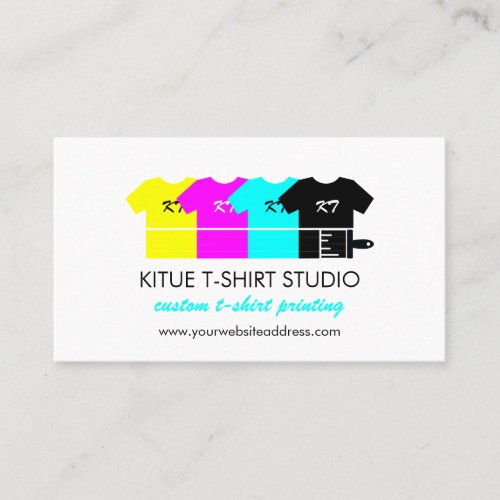 Clothing Store Handprint Shirts Business Card