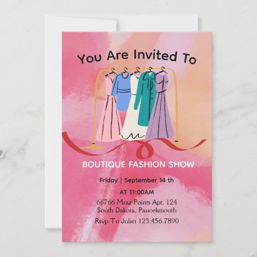 Clothing Store invitation