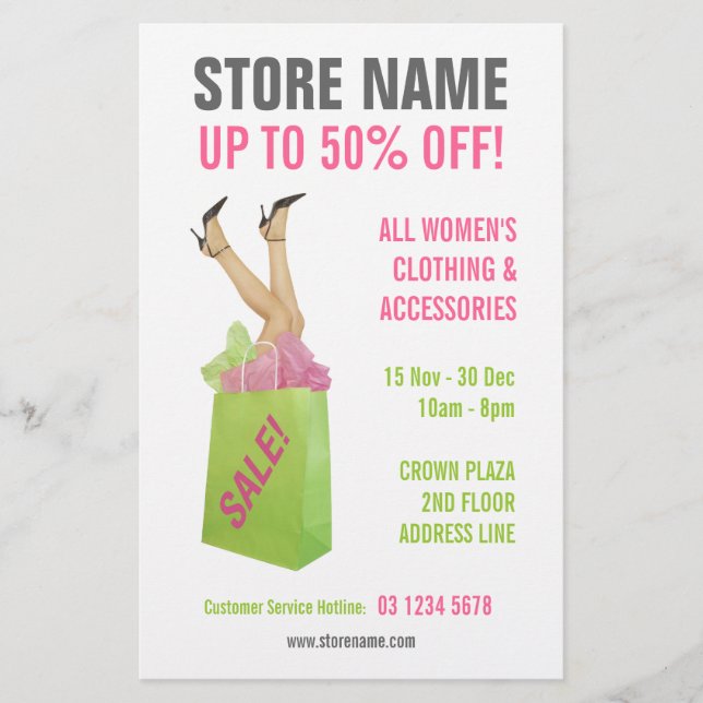 Clothing Store Sale flyer (Front)