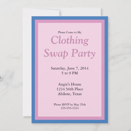 Clothing Swap Party Invitation