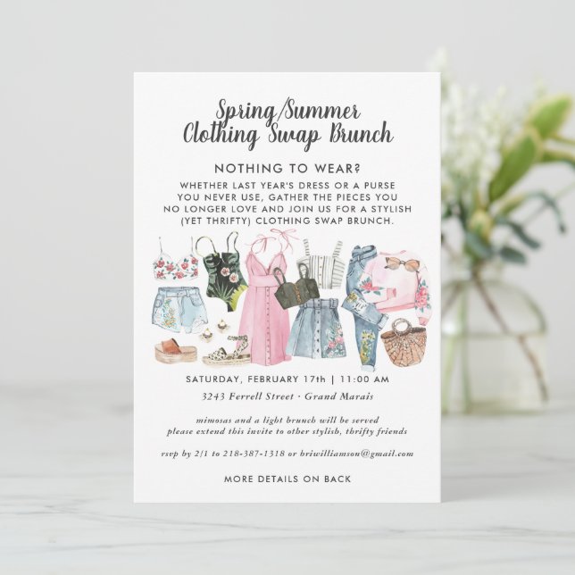 Clothing Swap Party Invitation | Zazzle Clothing Swap Party Invitation | Zazzle