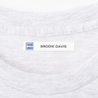 Clothing Tags Employee Name & Business Logo