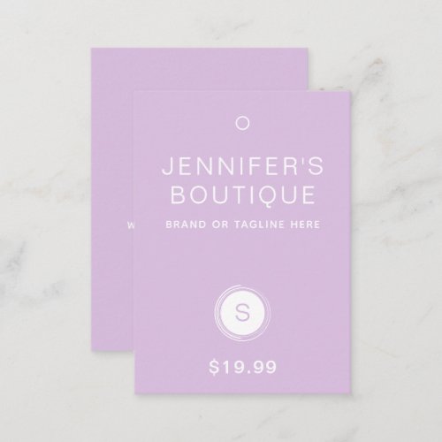 Clothing Tags Hang Tags Small Business Lavender