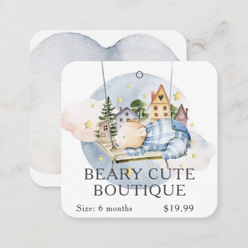 Clothing Tags Small Business Bear Baby Kids Cute