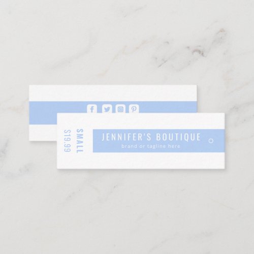 Clothing Tags Small Business Blue White Price Tag