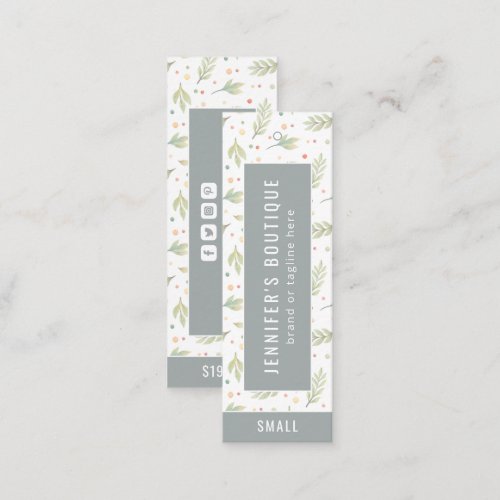 Clothing Tags Small Business Botanical Price Tag