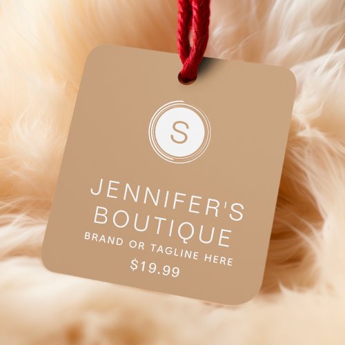 Clothing Tags Small Business Brown White