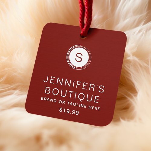 Clothing Tags Small Business Burgundy White