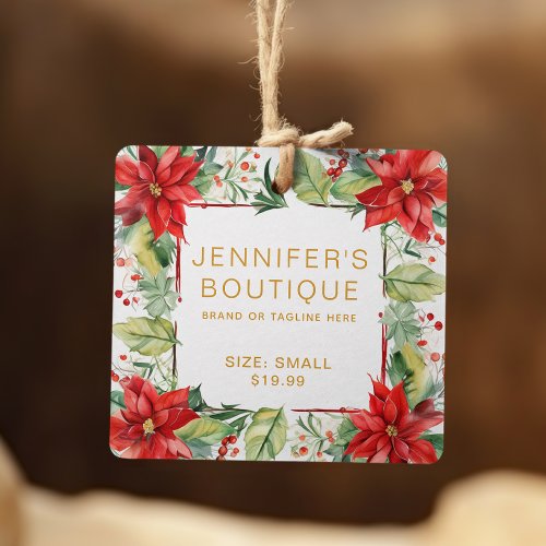 Clothing Tags Small Business Christmas Floral