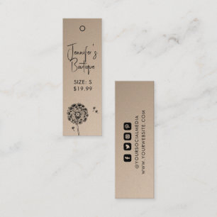 Clothing Tags Small Business Floral Price
