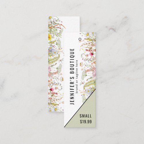 Clothing Tags Small Business Floral Price Tag