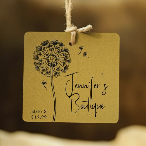 Clothing Tags Small Business Gold Floral Price