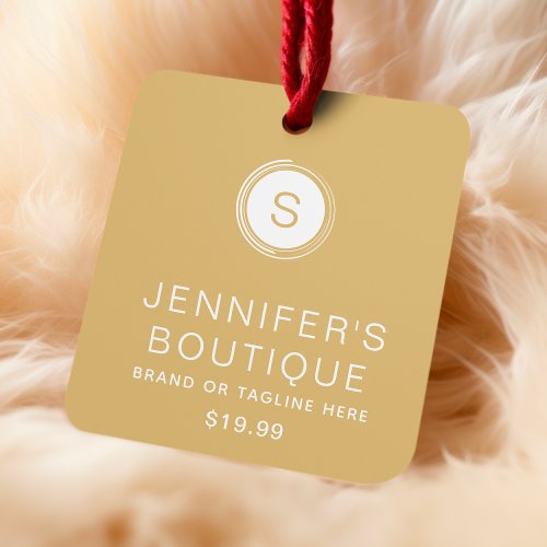Clothing Tags Small Business Gold White