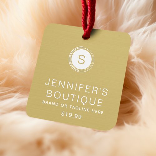 Clothing Tags Small Business Gold White