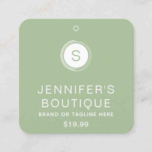 Clothing Tags Small Business Green White