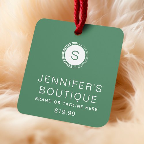 Clothing Tags Small Business Green White