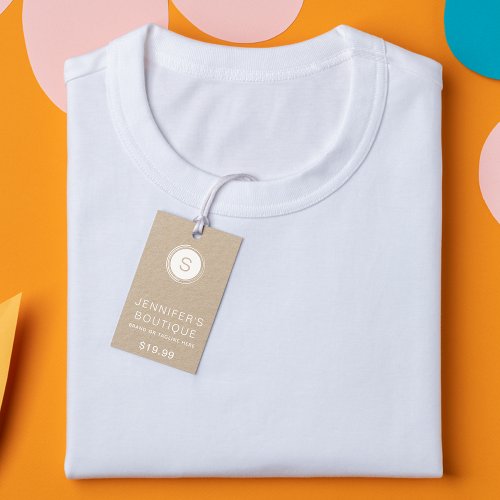 Clothing Tags Small Business Kraft White