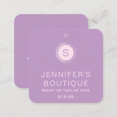 Clothing Tags Small Business Lilac Pink