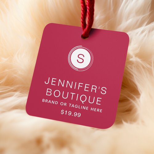 Clothing Tags Small Business Magenta White