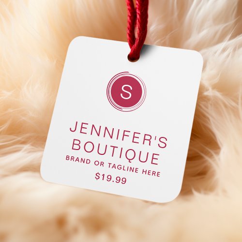 Clothing Tags Small Business Magenta White