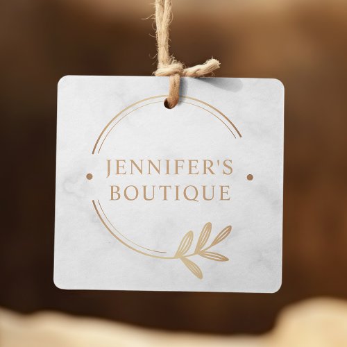Clothing Tags Small Business Marble Gold Floral