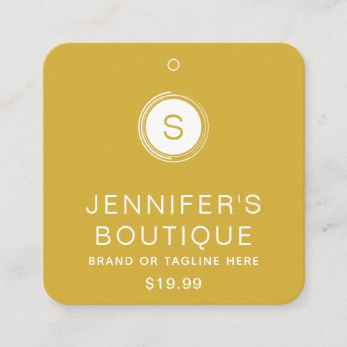 Clothing Tags Small Business Metallic Gold White