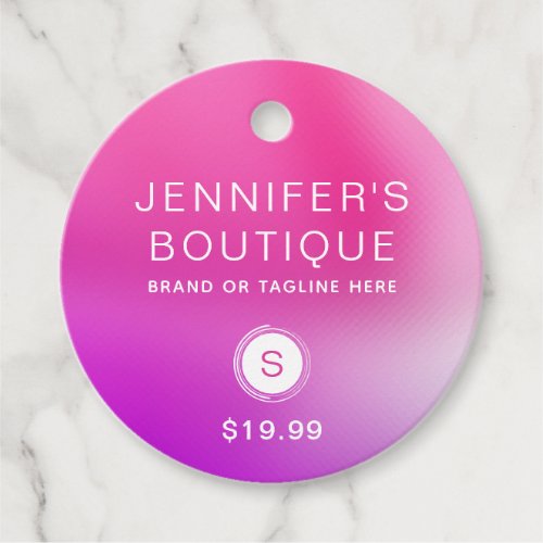 Clothing Tags Small Business Ombre Pink Purple