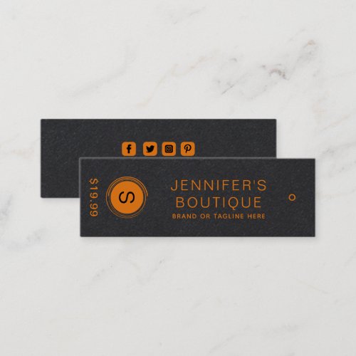 Clothing Tags Small Business Orange