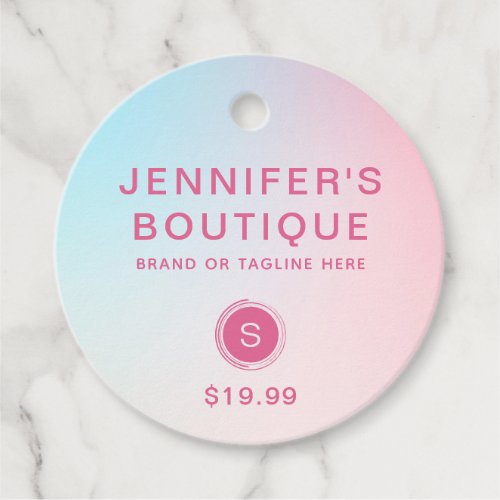 Clothing Tags Small Business Pastel Pink Blue