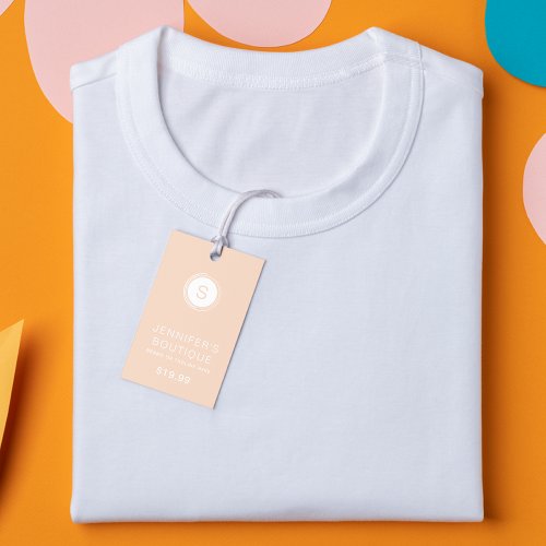 Clothing Tags Small Business Peach