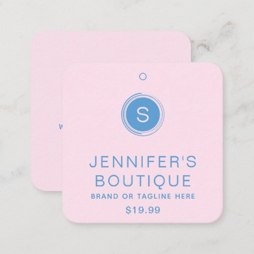 Clothing Tags Small Business Pink Blue