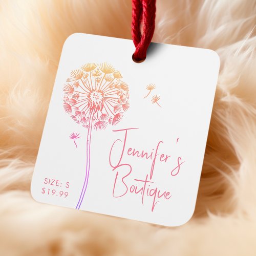 Clothing Tags Small Business Pink Floral Price