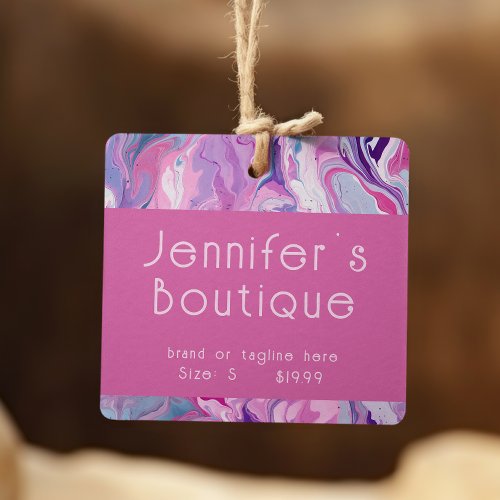 Clothing Tags Small Business Pink Modern Abstract