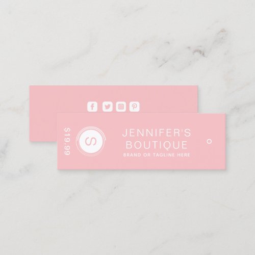 Clothing Tags Small Business Pink Price Tags