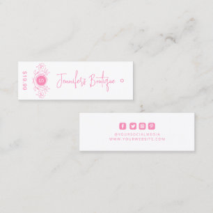 Clothing Tags Small Business Pink Price Tags