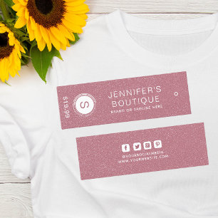 Clothing Tags Small Business Pink White