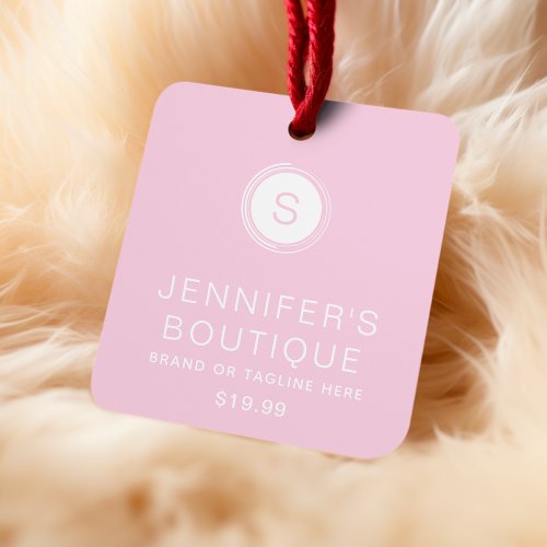 Clothing Tags Small Business Pink White